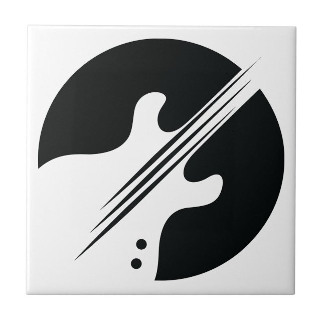 Azulejo De Cerâmica Design de violão (Frente)