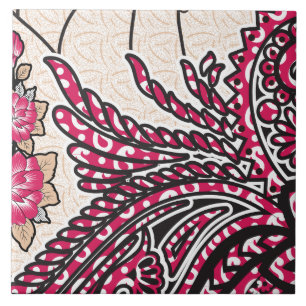 Azulejo De Cerâmica Design decorativa com vermelho vívido e alfinete