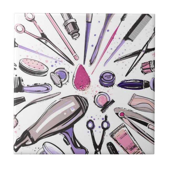 Azulejo De Cerâmica Design do círculo da composição (Frente)