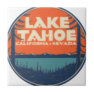Azulejo De Cerâmica Design do decalque das viagens vintage de Lake