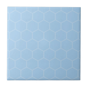 Azulejo De Cerâmica Design do mosaico geométrico do hexágono azul-clar