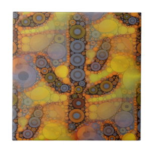 Azulejo De Cerâmica Design do Mosaico Saguaro Cactus, Arizona do sudoe