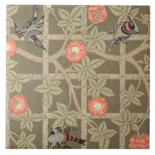 Azulejo De Cerâmica Design do papel de parede da treliça com um backg