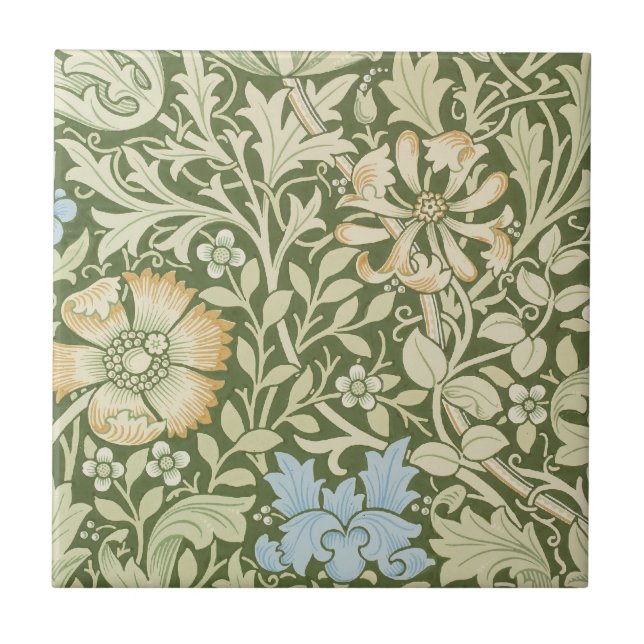 Azulejo De Cerâmica Design do papel de parede de William Morris no (Frente)