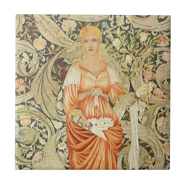 Azulejo De Cerâmica Design do papel de parede de William Morris no (Frente)