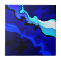 Design do redemoinho da onda dos azuis cobaltos