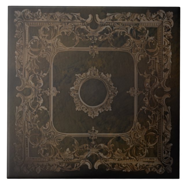 Azulejo De Cerâmica Design do velho mundo (Frente)