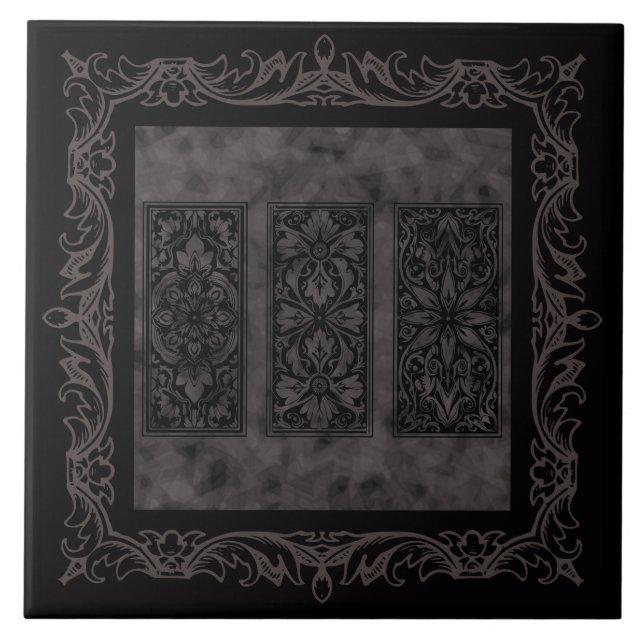 Azulejo De Cerâmica Design do velho mundo (Frente)