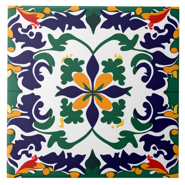 Azulejo De Cerâmica Design Estilado Espanhol (Frente)