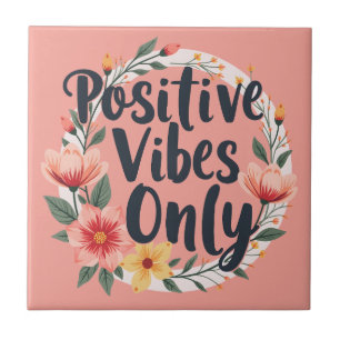 Azulejo De Cerâmica Design Floral Apenas Vibes Positivas