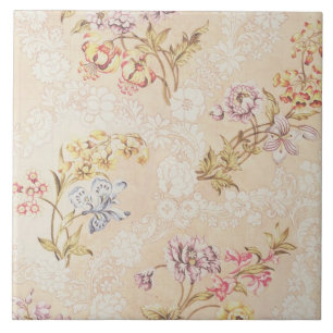 Azulejo De Cerâmica Design floral com peônias, lírios e rosas para S