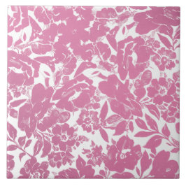 Azulejo De Cerâmica Design Floral Dourado Elegante Com Preto Negrito