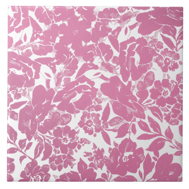 Azulejo De Cerâmica Design Floral Dourado Elegante Com Preto Negrito (Frente)