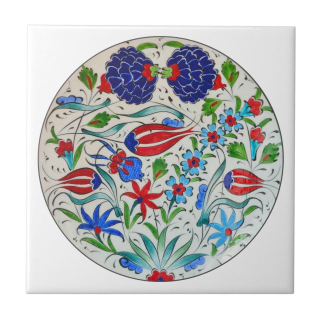 Azulejo De Cerâmica design floral turco (Frente)