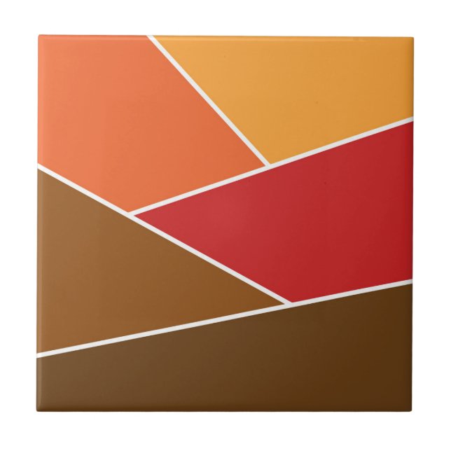 Azulejo De Cerâmica Design geométrica com estilo retrorreflector (Frente)
