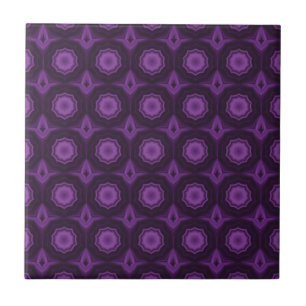 Azulejo De Cerâmica Design geométrica do padrão roxo real