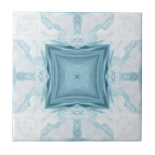 Azulejo De Cerâmica Design geométrico de diamante de Turquoise aqua