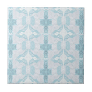 Azulejo De Cerâmica Design geométrico de diamante de Turquoise aqua