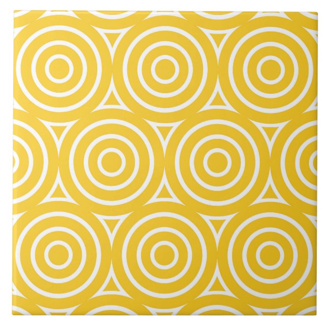 Azulejo De Cerâmica Design Geométrico do Estilo Retro (Frente)