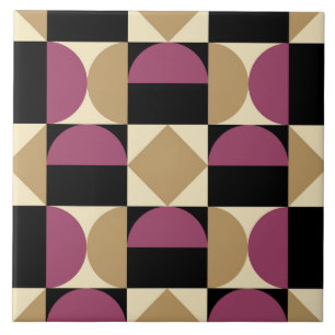 Azulejo De Cerâmica Design Geométrico do Estilo Retroativo dos anos 70