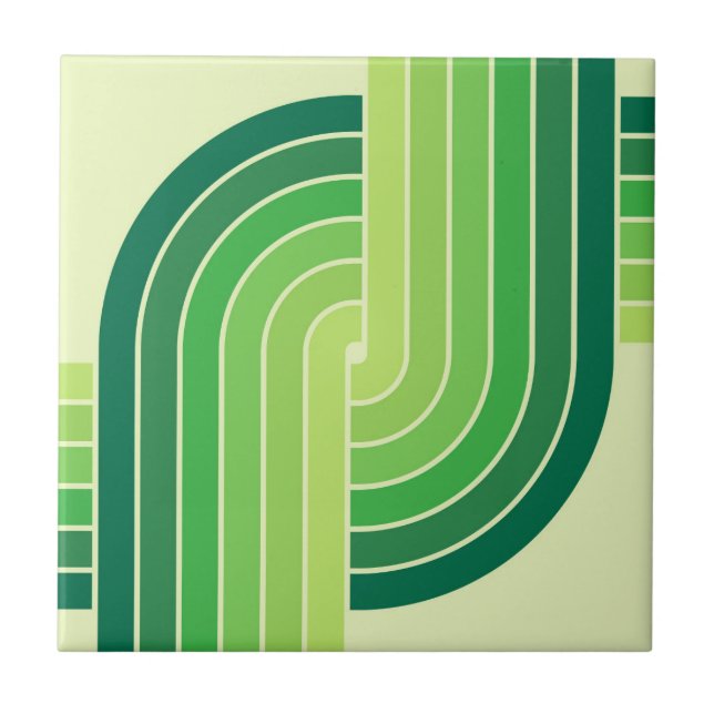 Azulejo De Cerâmica design Geométrico dos anos 70 (Frente)