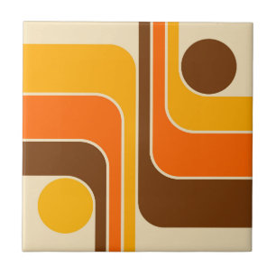 Azulejo De Cerâmica Design Geométrico em Listras no Estilo Retro MCM d