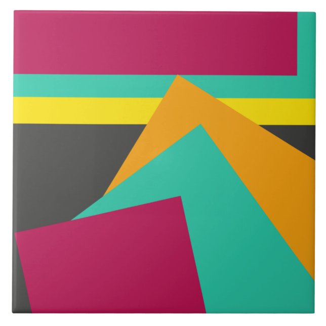 Azulejo De Cerâmica Design geométrico popular (Frente)