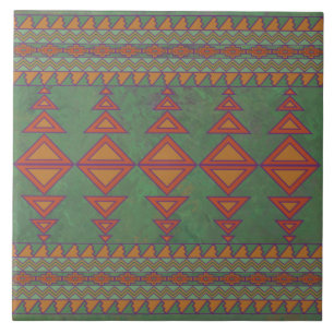 Azulejo De Cerâmica Design Geométrico Sudoeste Sagebrush