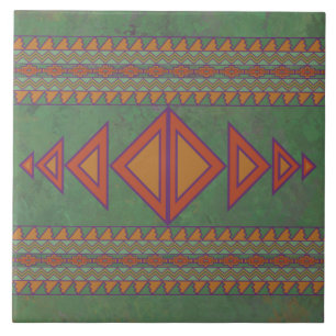 Azulejo De Cerâmica Design Geométrico Sudoeste Sagebrush