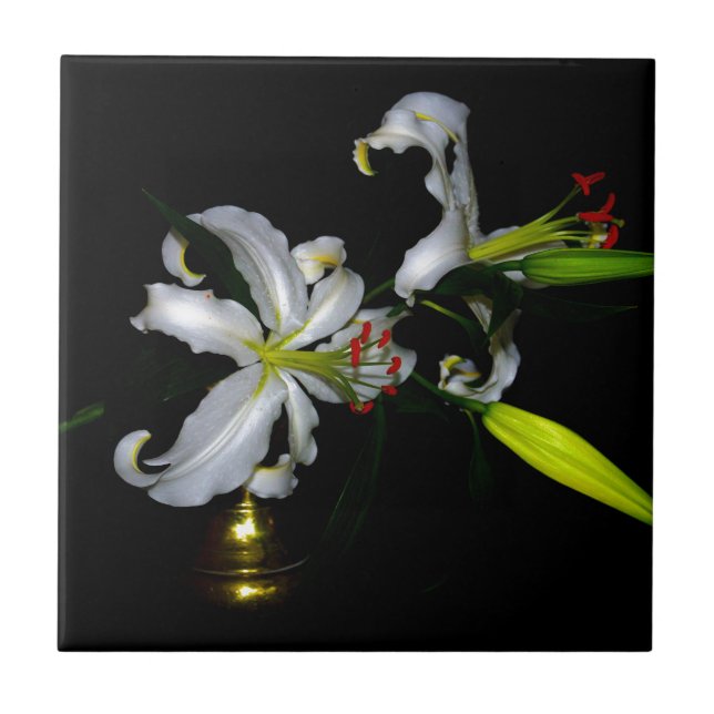 Azulejo De Cerâmica Design irlandês e Design de flores (Frente)