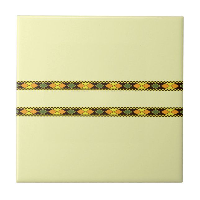 Azulejo De Cerâmica Design Liso Laranja Amarelo (Frente)