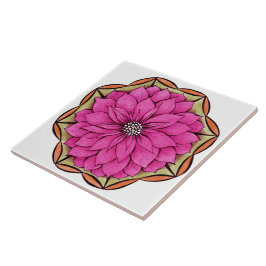 Azulejo De Cerâmica Design MAGENTA da POINSÉTIA