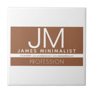 Azulejo De Cerâmica Design mínimo profissional moderno   Castanho e Br