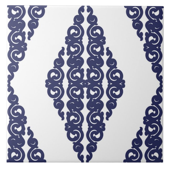 Azulejo De Cerâmica Design moderno, elegante, padrão ornamental (Frente)