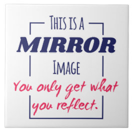 Azulejo De Cerâmica Design Motivacional de Mentalidade de Reflexo no E