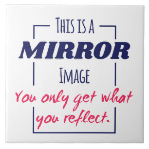 Azulejo De Cerâmica Design Motivacional de Mentalidade de Reflexo no E