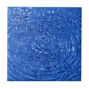 Azulejo De Cerâmica Design ondulado azul da água