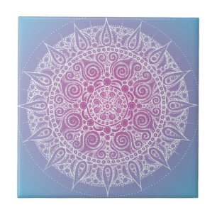 Azulejo De Cerâmica Design oriental roxo/azul bonito