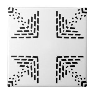 Azulejo De Cerâmica design preto e branco, geométrico-mínimo