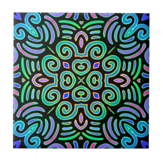 Azulejo De Cerâmica design simétrico em cores legal