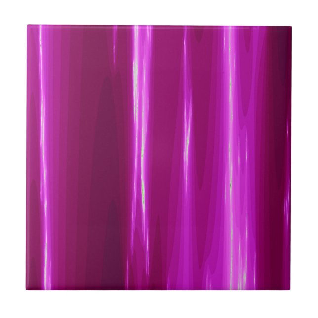 Azulejo De Cerâmica Design simples de rosa quente (Frente)