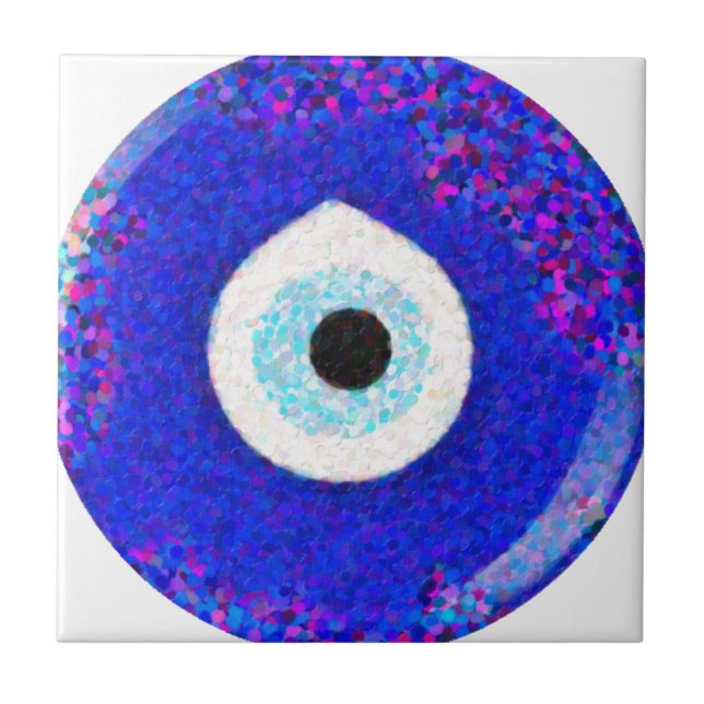 Azulejo De Cerâmica Design turco do olho mau de Nazar (Frente)