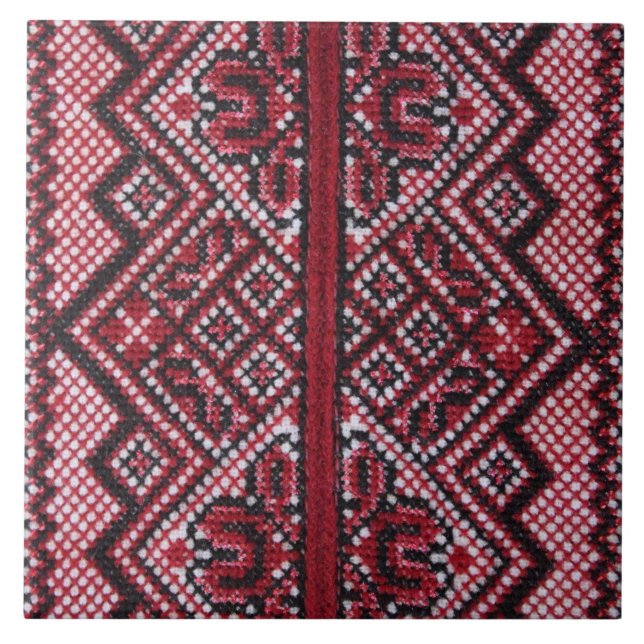 Azulejo De Cerâmica Design ucraniano tradicional (Frente)