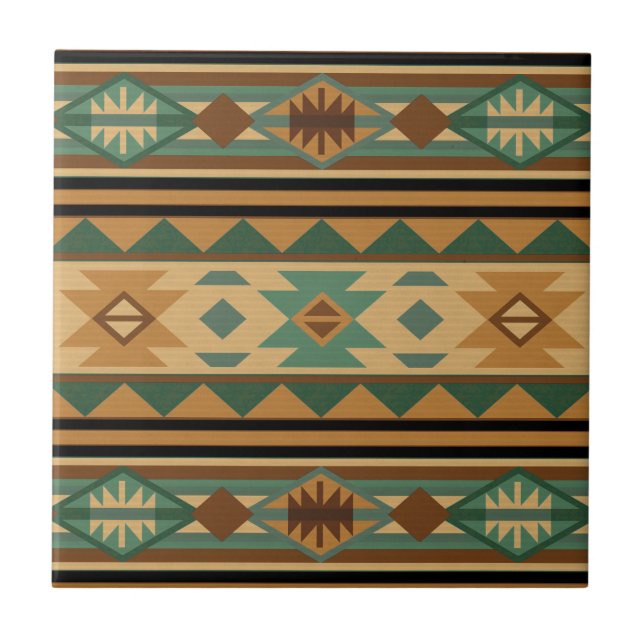 Azulejo De Cerâmica Design Verde Castanho-Castanho-Sudoeste (Frente)
