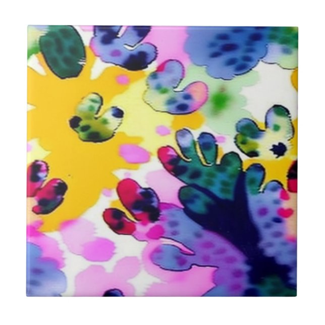 Azulejo De Cerâmica Design vívido colorido (Frente)