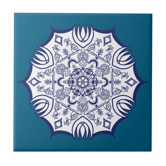 Azulejo De Cerâmica Designs da China Azul (Frente)