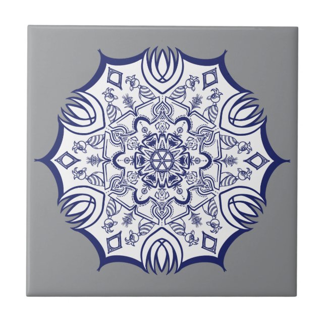 Azulejo De Cerâmica Designs da China Azul (Frente)