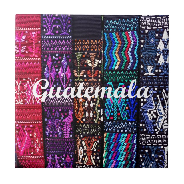 Azulejo De Cerâmica designs têxteis da Guatemala. (Frente)