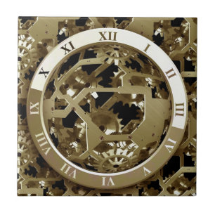 Azulejo De Cerâmica Destino de Arte Digital Design do Gears Clock Offi