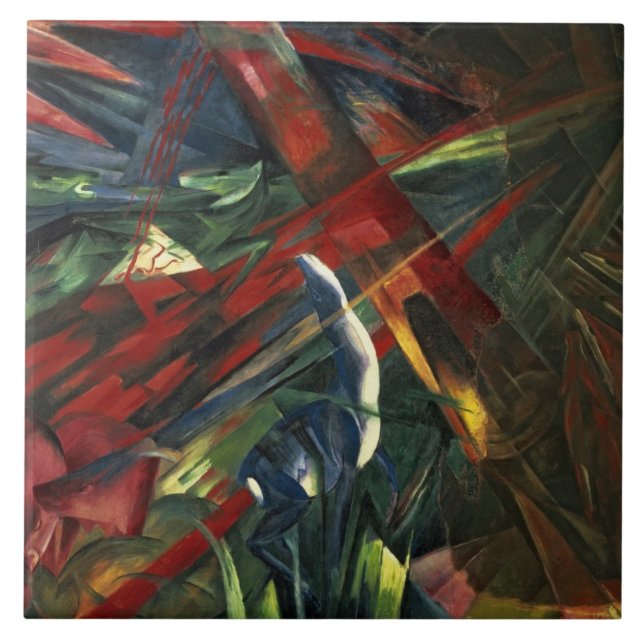 Azulejo De Cerâmica Destino dos animais, 1913 (Frente)